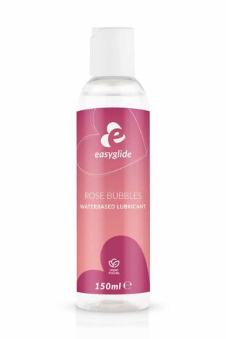 Lubrifiant à base d'eau Bulles de Plaisir EasyGlide Rose Bubbles 150ml flacon transparent étiquette rose