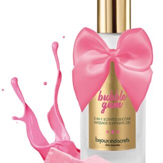 Flacon de gel de massage et lubrifiant silicone Éveil des Sens parfum bubble gum.