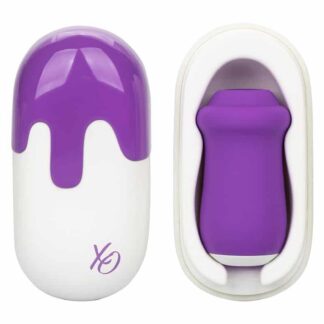 Petit suceur de clitoris de voyage Le Lotus d'Or violet avec son étui de protection assorti
