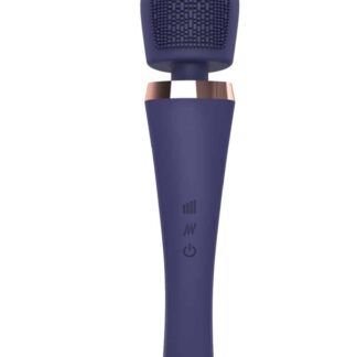 Masseur intime violet de type vibro wand haute puissance pour massage corporel.