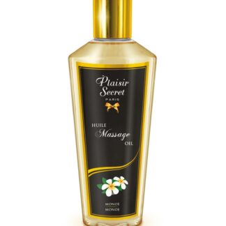 Flacon d'huile de massage sèche naturelle Sable d'Or au monoï par Plaisir Secret.
