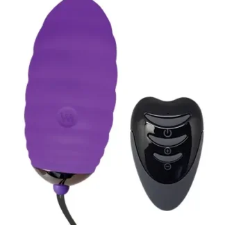 oeuf vibrant en silicone médical violet Ocean Breeze V2 avec télécommande.