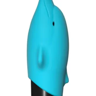 Mini vibromasseur de poche bleu en forme de dauphin Le Dauphin de l'Oasis Adrien Lastic.