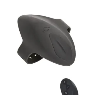 Stimulateur clitoridien vibrant pour culotte Le Frisson de l'Oasis en silicone noir avec sa télécommande sans fil.