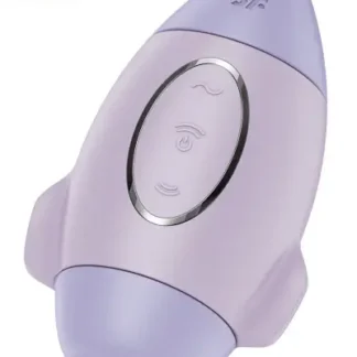 Stimulateur clitoridien 2-en-1 Le Souffle d'Isis par Satisfyer, technologie air pulsé et vibrations, couleur parme et lavande.
