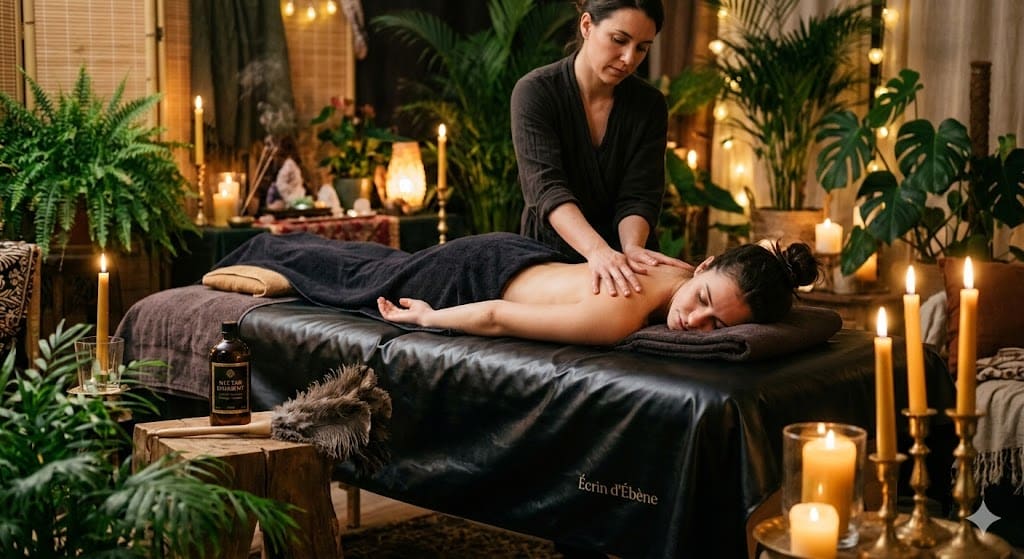 Une séance d'initiation au massage tantrique avec l'huile Nectar d'Orient