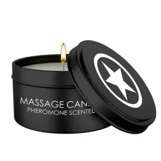 Bougie de massage aux phéromones Éclat de Sable pour massage sensuel.