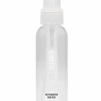 Flacon pulvérisateur transparent du spray nettoyant pour sextoys L'Ondée de Pureté, format 100ml.