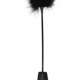 Cravache avec plumes noire La Caresse de Minuit.