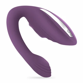 Vibromasseur télécommandé avec lubrifiant Le Souffle Pourpre violet.